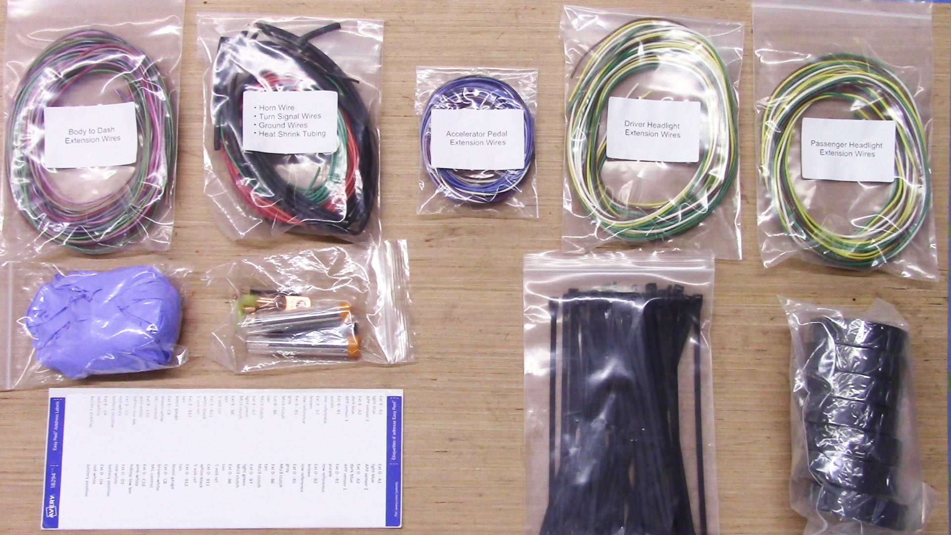 Wiring Harness Supply Kit DF Kit Car